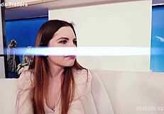 Miriam More's first time anal creampie with gaping ass and pussy riding