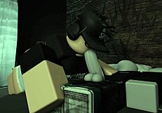 ROBLOX GIRL SUCKS BOYFRIEND'S COCK WHILE HE SLEEPS IN BEDROOM!