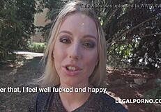 kira thorn gets rough double anal penetration and gaping in 5on1 lingerie gangbang