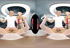 wanna fuck these big tits blondes in outer space reality?