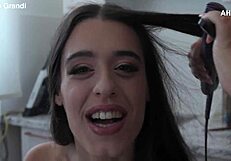 Vittoria Divine soaks backstage with piss and hardcore pounding