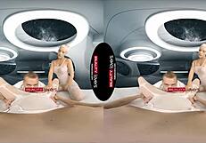 wanna fuck these big tits blondes in outer space reality?