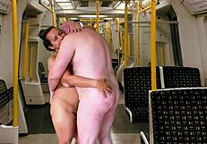 Stripping on metro turns me on so much masturbating with agarabas toy close up pussy tease