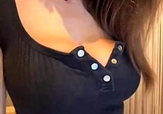 Big titted neighbor slut rides cock on webcam