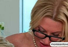 hey, ever seen a cute teen share her boyfriend with a huge tits milf?