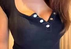 Big titted neighbor slut rides cock on webcam