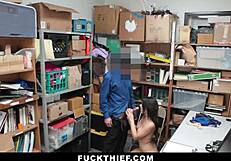 caught stealing huh? now bend over for this monster cop cock punishment in the shop