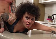 wanna see his dick rip her black pussy?