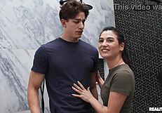 choking on cock in bathroom remodel brunette takes deepthroat facial cumshot