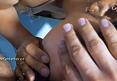 Whoa first anal no lube on big ass Venezuelan maid's surprise breakfast show 🍑😈 ass shaking wild!