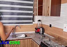 What secrets hide behind stepmom's lover facade in the kitchen?