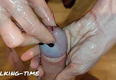 Slut Wife Teases And Milks Oiled Lactating Tits On World's Most Sensitive Cock