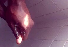 i skeet hard in the shower on my big black tits