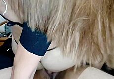 Curvy redhead Brazilian rides big ass cowgirl nonstop