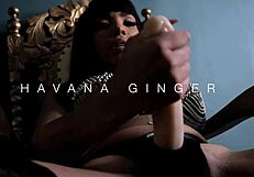 Havana Ginger Strap-On Wrecks Tight Ebony Pussy