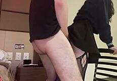 Student shows ass then gets fucked