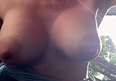 i love watching artemisia's big tits bounce outdoors pov