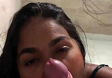 He couldn't hold back the lust while gaming so I sucked him off till he exploded hot!