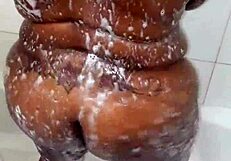 Juiceey Montana shakes her massive ebony ass and tits for the webcam crowd