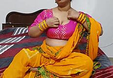 Desi Bhabhi Shares Bed with Dever for Hot Taboo Doggystyle Pussy Fucking Indian Couple