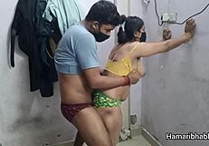 Hot desi bhabhi in pink silk saree fucked by big cock