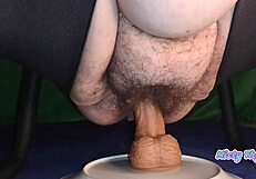 I love watching BBW Misty's thick thighs bounce on that huge creamy shaft