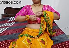 Desi Bhabhi Shares Bed with Dever for Hot Taboo Doggystyle Pussy Fucking Indian Couple