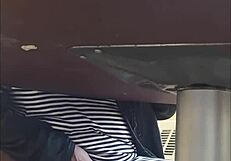 oops got caught filming my ebony wife's wet upskirt big pussy