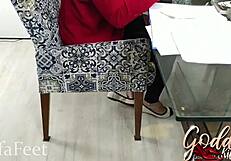 wanna gag on my sweaty teacher feet while i choke you down?