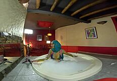 mia niqab rides cock hard then takes it pussy to mouth in jacuzzi