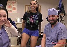 Stefania mafra screams in orgasm research hospital as nurse patient toys her tanned latina tits pussy