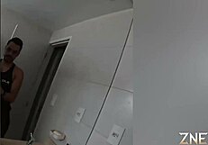 Testing GoPro on perfect goth girlfriend amberzinha's big ass backstage blowjob