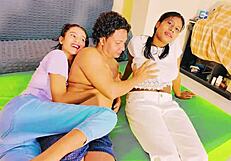 UTTARAN20's PETITE MILF joins FFM threesome... RIDING COCKS and SQUIRTING hard