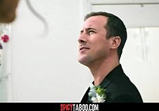 Stepbrother's pervy pal sneaks anal pounding into bride's married ass right before wedding