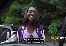 Black colombian tourist drops to knees for cash blowjob since no one's watching!