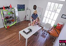 hey coach caught me without panties now what you gonna do about this cheerleader pussy