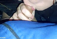 she LOVES sucking cock in the car blowjob