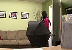 Aiden Ashley And Jazy Berlin Ride Toys Cowgirl on Shaved Pussies in Lingerie