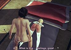 Blonde lingerie whipping then hard fuck game