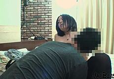 shy japanese office teen! moan as colleague creampies your hairy pussy at work uncensored!