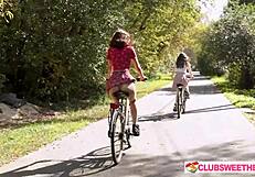 Sporty 18yo Dakota Doll rides Alison Lip in juicy scissoring kiss fest