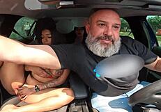 Barbie Babalu's Wild Bareback Car Fuck in São Paulo