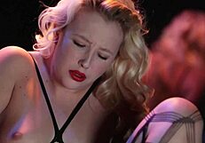 Samantha Rone Teases Wet Pussy In Fishnet Body Stocking Orgasm
