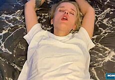 Super Hot Wife Footjobs Sensual Husband Gigantic Cock Moaning