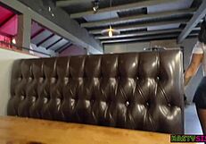 Nastysis Ryan Reid Sucks and Rides Big Cock Doggystyle in Family Restaurant