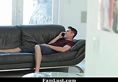 milf stepmom grabs young stepson's monster cock for taboo pov pounding