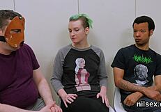 naughty kitten gits her asshole licked n fucked hard in bdsm asylum treatment... oops!