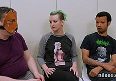 naughty kitten gits her asshole licked n fucked hard in bdsm asylum treatment... oops!