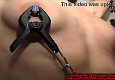 skinny teen slave punished hard with pain at german bdsm meet