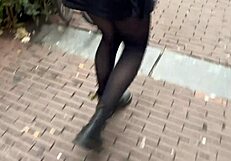 tall skinny redhead slut takes ass to mouth balls deep after sex shop fuck